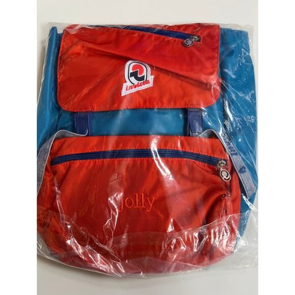 Invicta Jolly III Vintage Icon Backpack Orange/Blue/Denim 206001024 B37 NEW - Picture 10 of 10